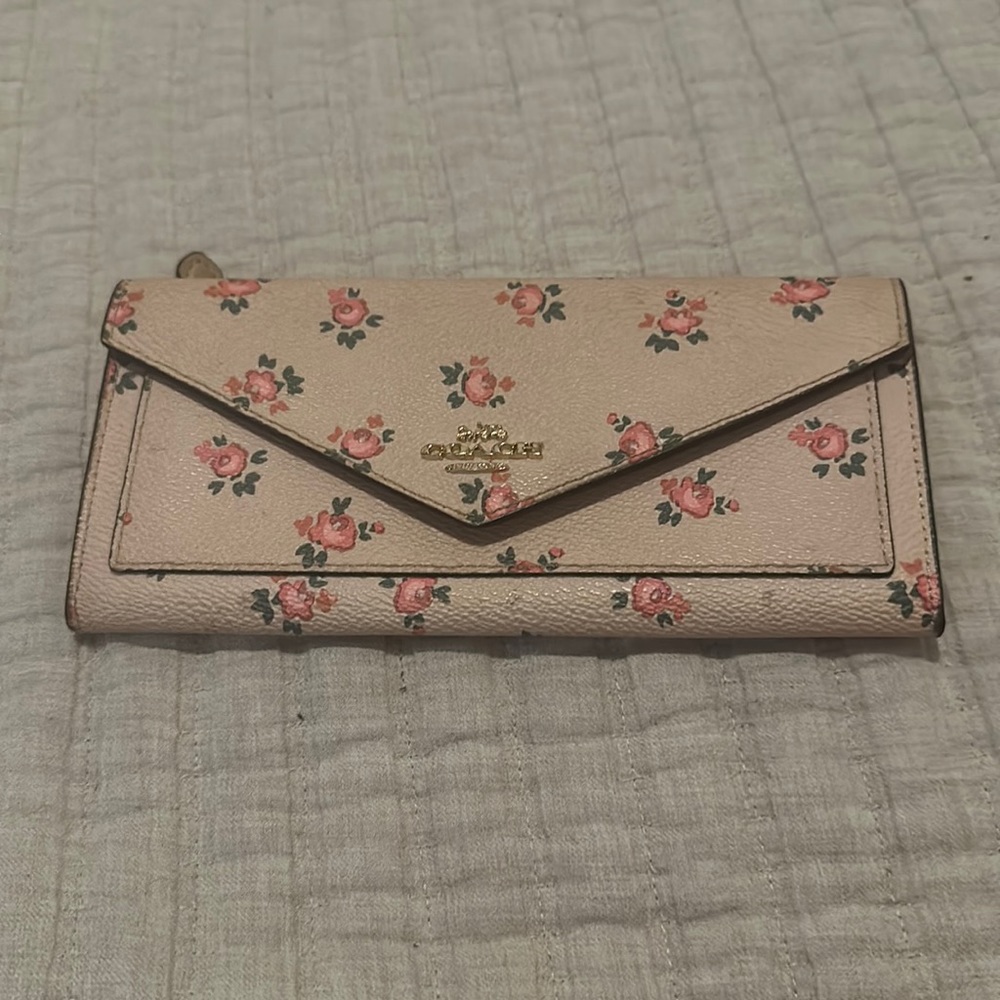 Coach Soft Wallet With Floral Bloom Print
